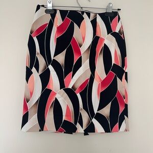 White House Black Market Multicolor Abstract Pencil Skirt